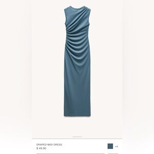 Zara Draped Midi Dress, S
